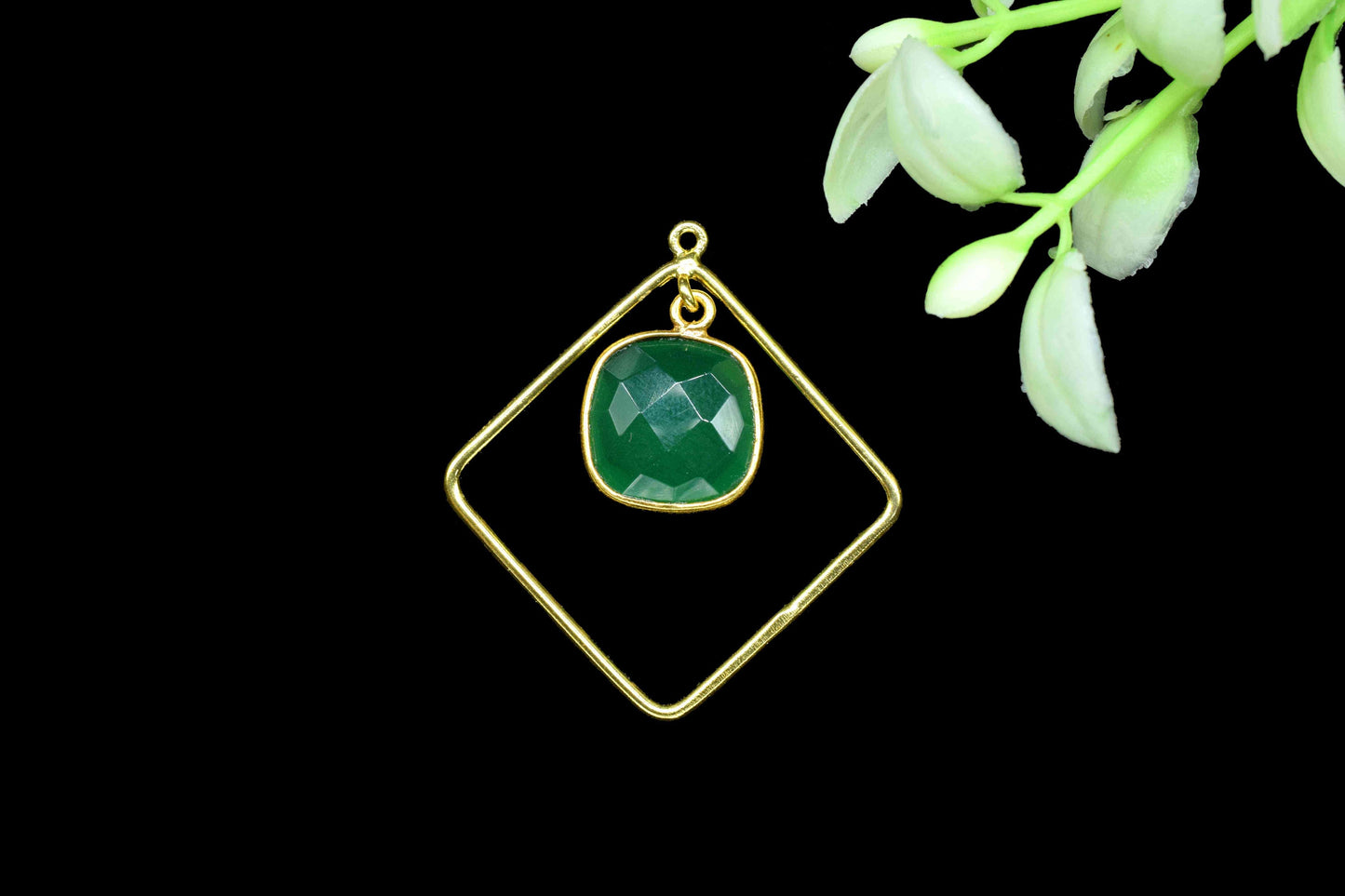 Square Bezel Pendant Connectors,Gemstone Craft Supply,Handmade Square Beads Jewelry,Components Earrings,Station Finding Link,Statement Gift