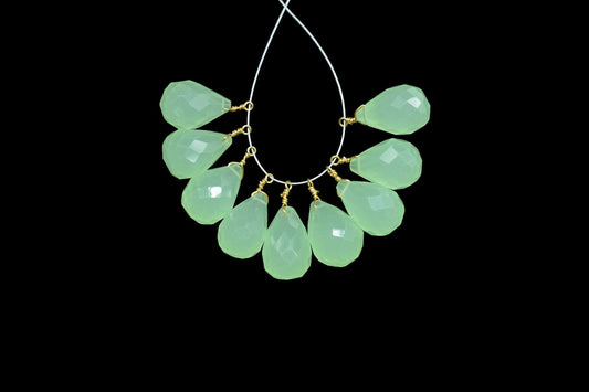 prehnite 10x14mm Faceted Drops,prehnite Wire Wrapped Gemstone Connector ,prehnite dainty Pendant,prehnite Connector Charms,prehnite Teardrop