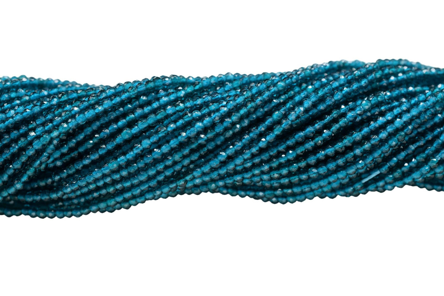 London Blue Topaz Faceted Beads/Beads Strand/Jewerly Making Beads/2mm Blue Beads Strand/Loose Beads/Rondelle Beads/Full Strand Beads