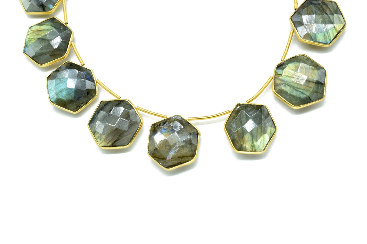 Labradorite 15mm Hexagon Bezel charms,Labradorite side drilled charms,Labradorite bezel,Gemstone Bezel Charm,Labradorite Bezel Jewelry,Gift