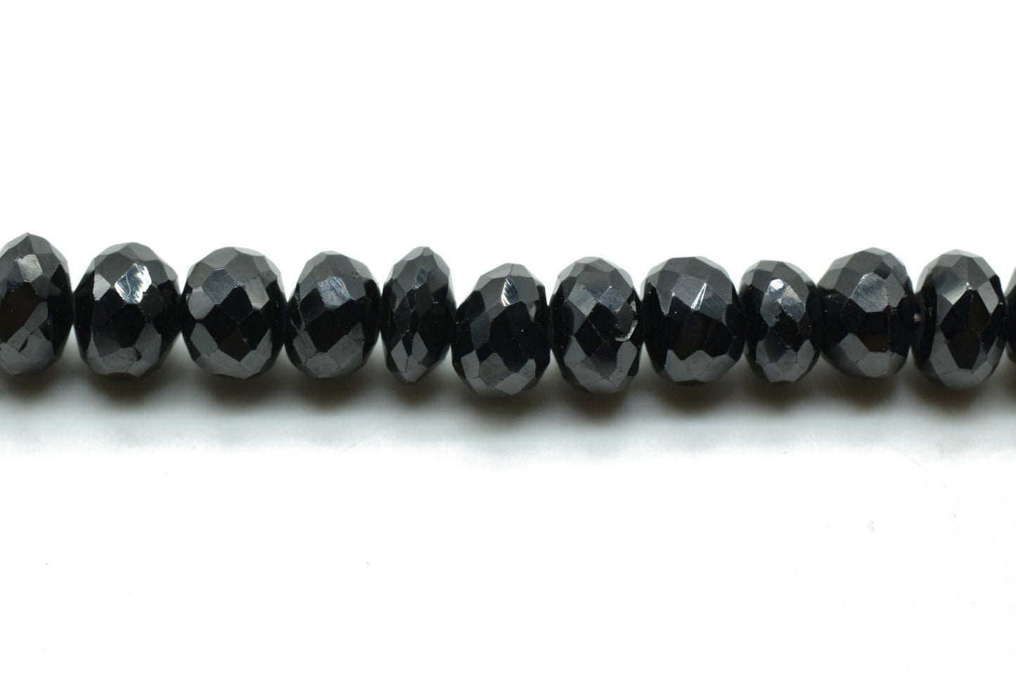 Black Onyx 6mm faceted Rondelle Beads,Black Onyx beads,Jewelry Making beads Craft,Black Onyx Gemstone Bead,Black Onyx fine beads,Black Onyx