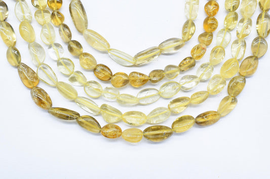 Natural Gemstone Nuggets Beads/Smooth Beads/Jewelry Making Craft/Citrine Nuggets Beads/Handmade Jewelry/Citrine  Jewelry/B'day Gift