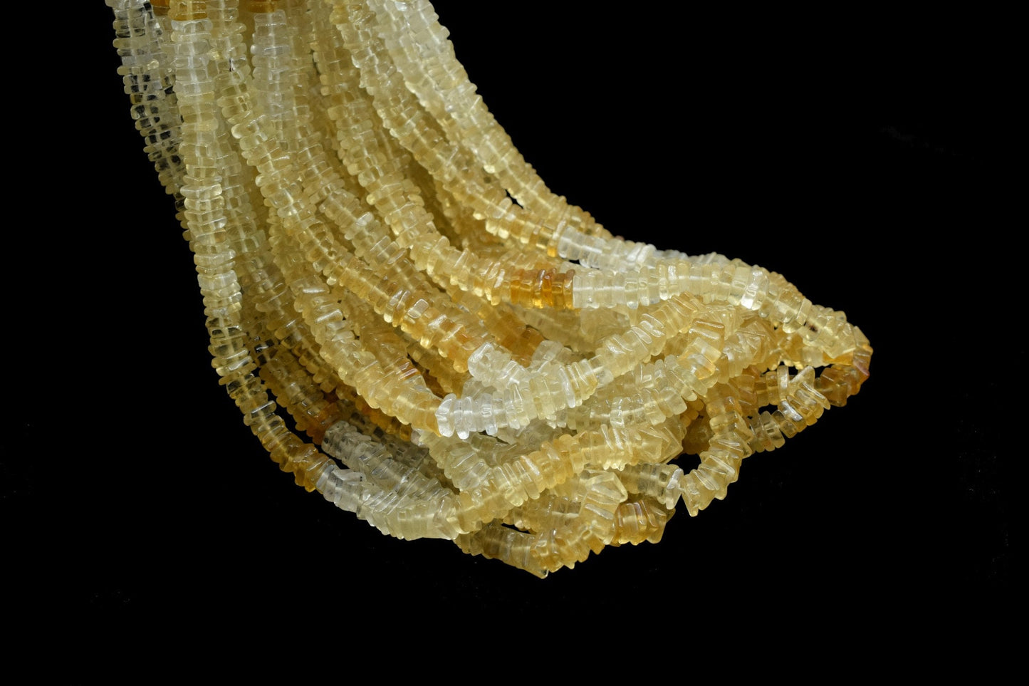 Citrine Heishi Beads, Natural Citrine Heishi Cut Beads, Citrine Smooth Square Bead,Citrine Heishi Bead,Natural Gemstones,November Birthstone