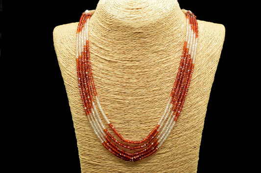 Semi precious stones Necklace,Gemstone Necklace Faceted Rondelle 3mm Stone Beads Necklace AAA Quality Zircon 5 Strand Necklace, Gift item