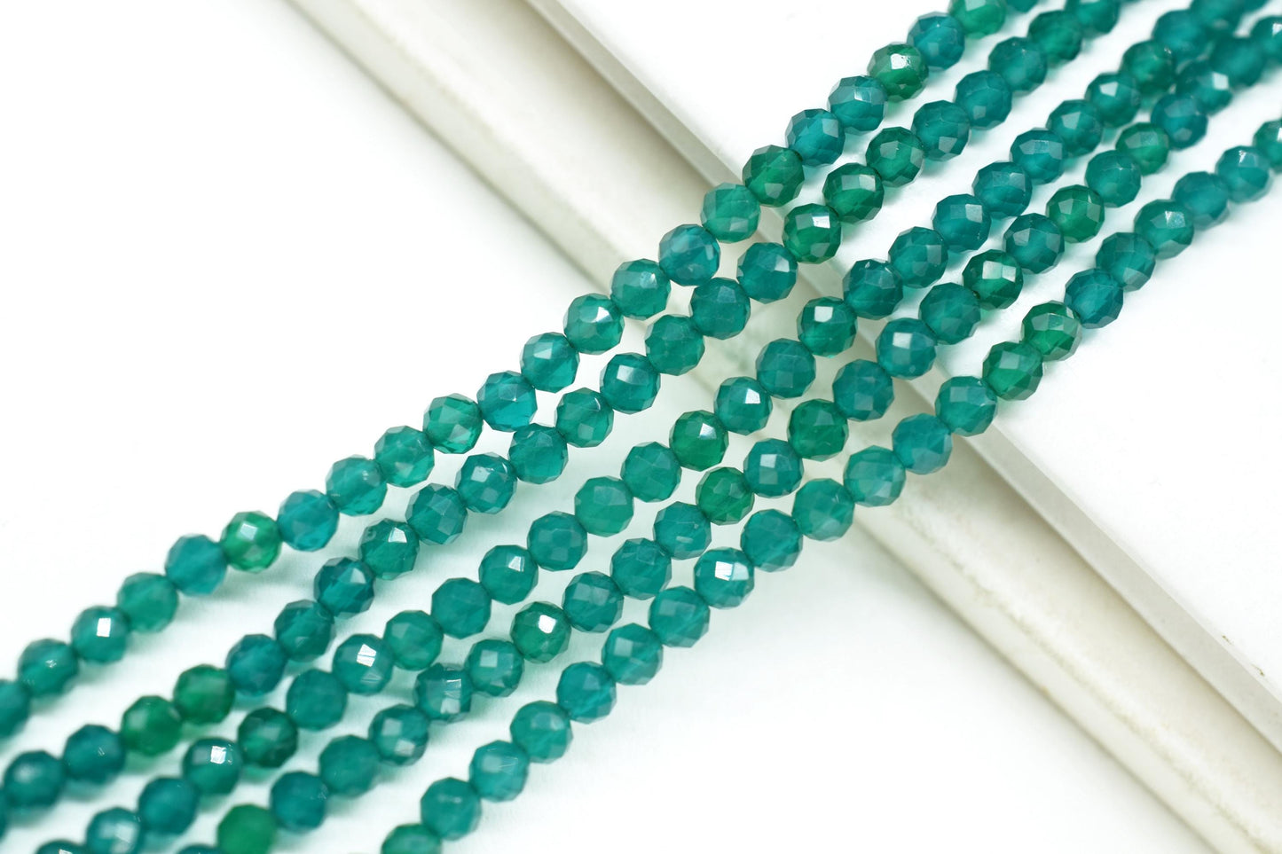 3mm Green Onyx Faceted Rondelle Beads,Onyx Faceted Beads Strand,Jewelry making beads,Natural Gemstone Beads,Green Onyx Beads Strand,