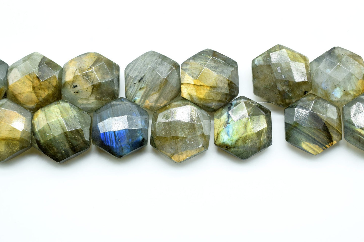 12mm labradorite Hexagon Faceted Beads,handcut Hexagon Briolette,Flashy Labradorite Hexagon Beads,12mm Hexagon Briolette Bead,wholesale bead