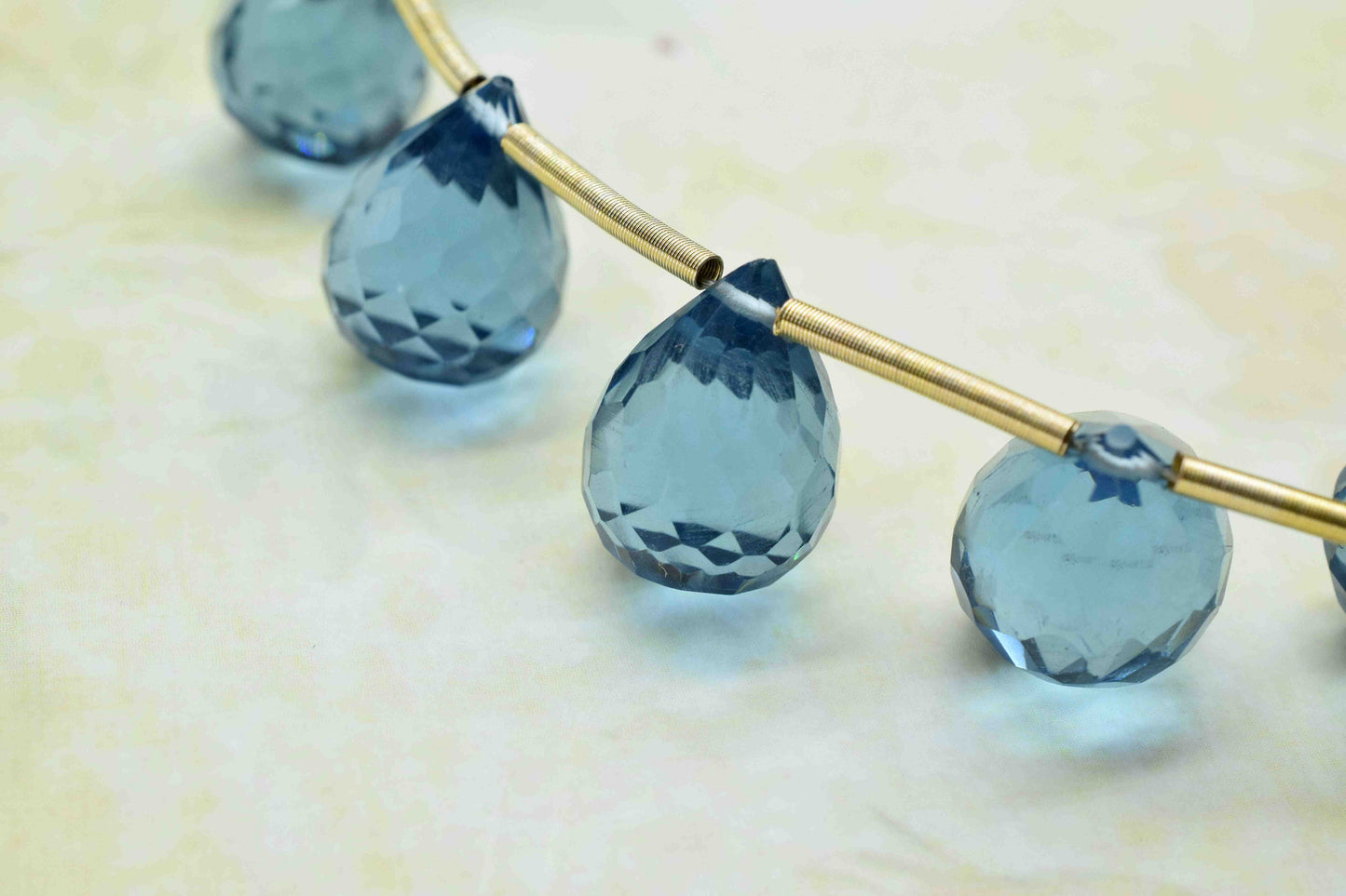 London Blue Topaz Teardrop Shape Briolette,10x14mm Drop Beads,AAA Quality Briolette,Topaz Briolette,Topaz Briolette Jewelry,Gemstone Bead