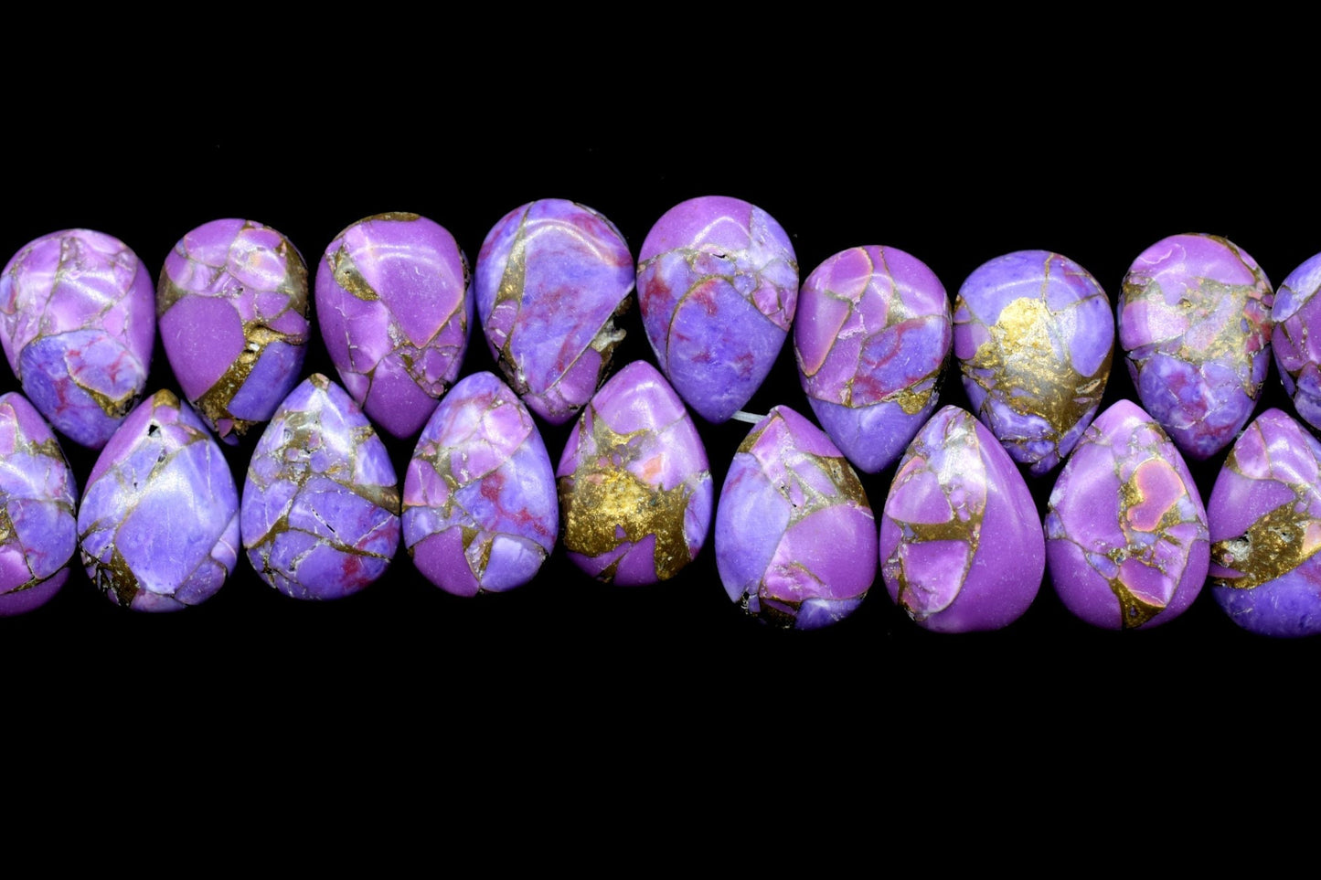 Purple Copper Turquoise 9x13mm Smooth Pear Shape Briolettes,Smooth Pear Shape Beads,Calibrated Gemstones beads,Turquoise Briolette beads