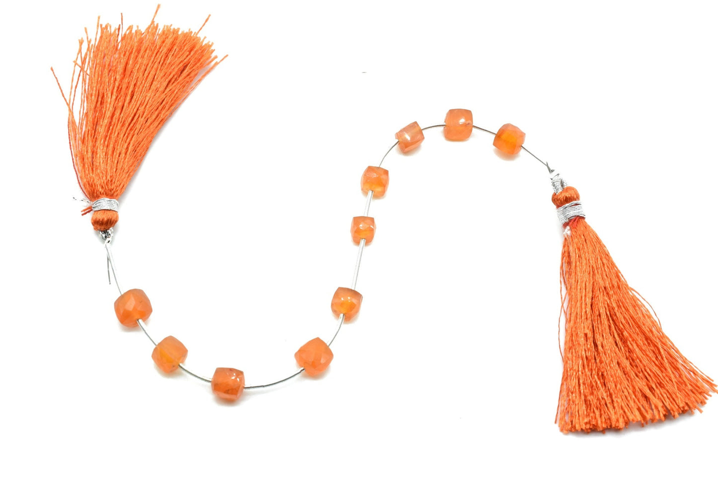 Carnelian 6mm Cube Box Beads,Yellow Chalceondy Faceted Box Briolettes,Carnelian Briolettes,Jewelry Making Beads,Carnelian 6 Inch Strands