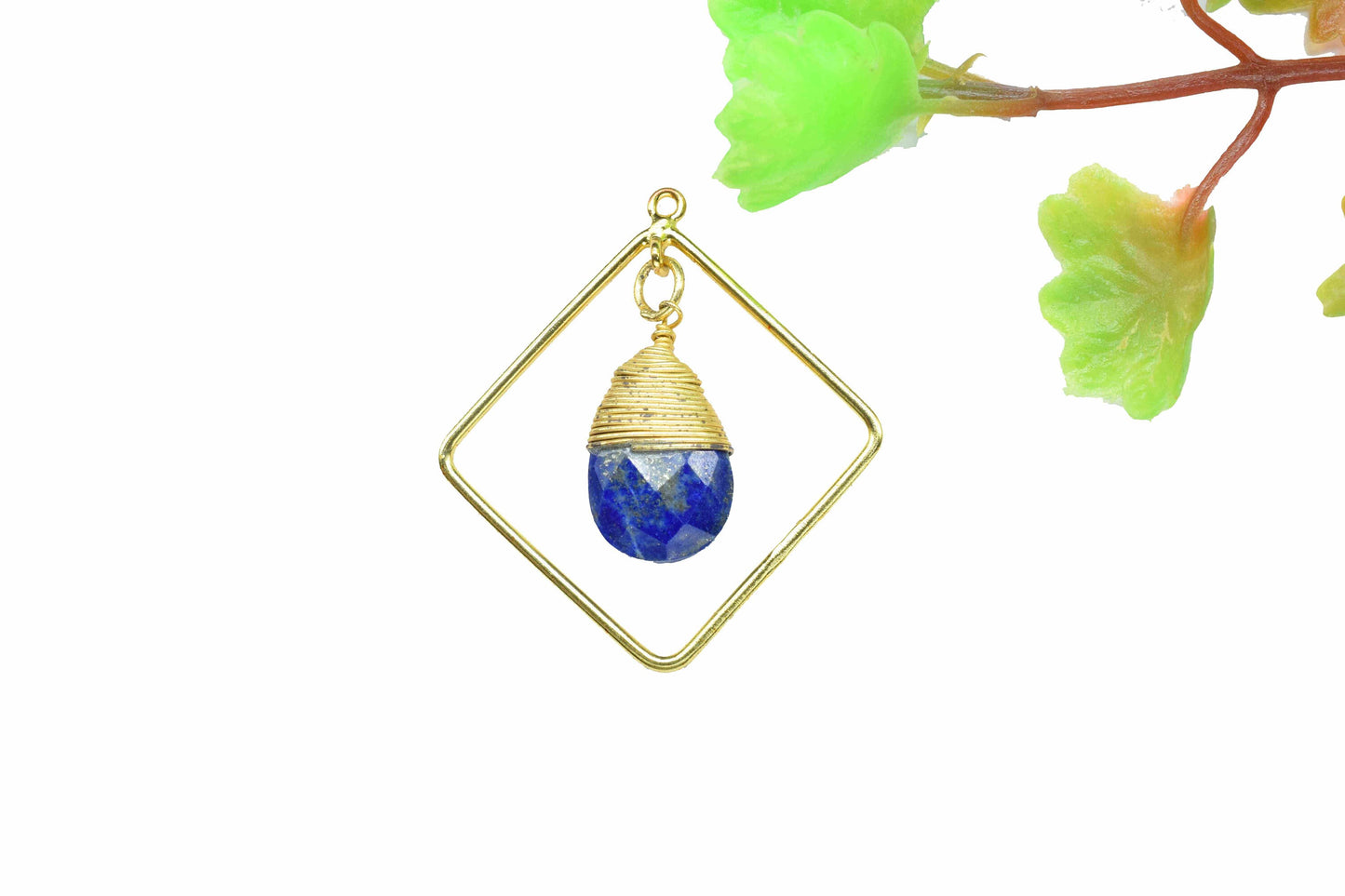 Handmade Square Pendants,Finding Square Connectors,Teardrop Beads Dangle Earring,Station Link Supply,Gemstone Jewelry,Wire Wrapped Component