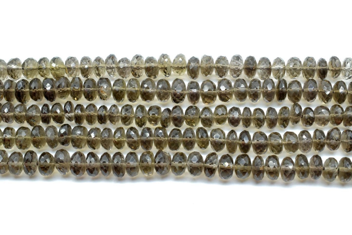 1 Strand Bear Quartz Beads,Rondelle Shape Faceted Beads,6 Inches 7mm To 8.5mm Approx Size Gemstone Beads, Bear Quartz faceted rondelle beads