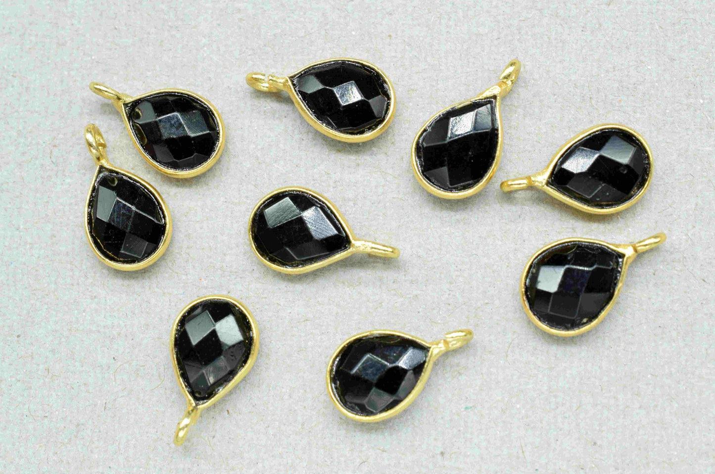 Black Onyx Earring Connector, 6x8mm Onyx Component Supply, Studs Connector, Earring supplies, Black Onyx Studs, Black Onyx Jewelry Making