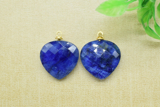 Heart Shape Faceted Connectors,Handmade Jewelry,Beads Pendants,Gemstone Single Bail Pendants,Heart Shape Briolettes Pendant Charms,Mom Gift