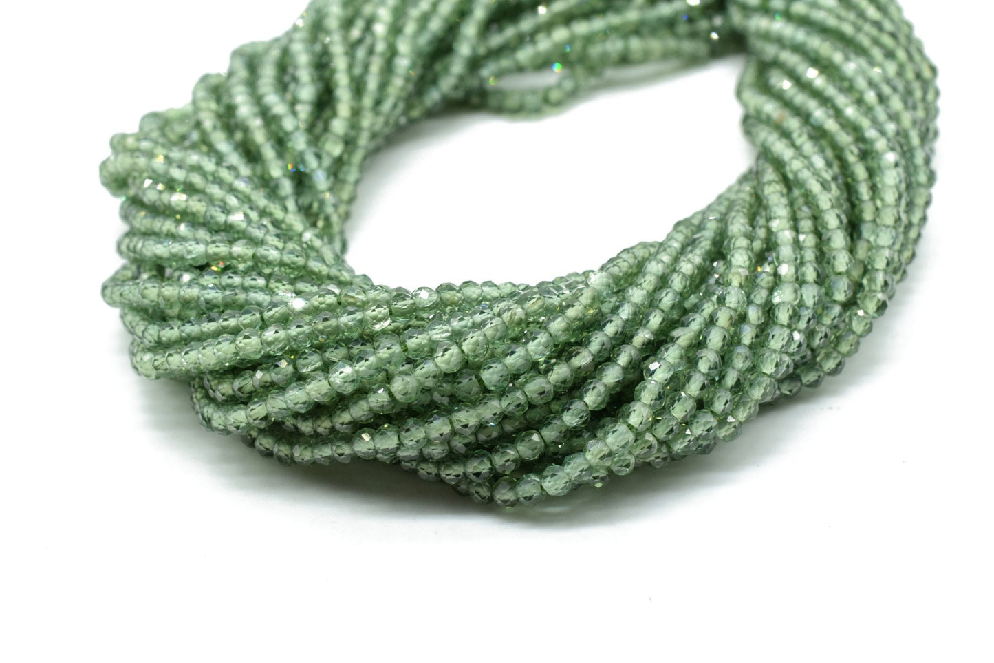 Green Apatite Faceted Beads,3mm to 3.5mm Rondelle Beads,Apatite Faceted Bead,jewelry making beads,gemstone faceted beads,13 inch bead strand