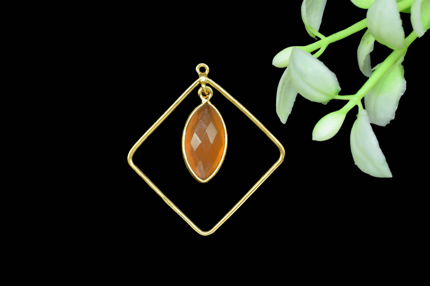 Marquise Bezel Pendant,Finding Square Components,Gemstone Square Component,Handmade Pendant Jewelry,Beads Dangle Earring,Station Link Supply