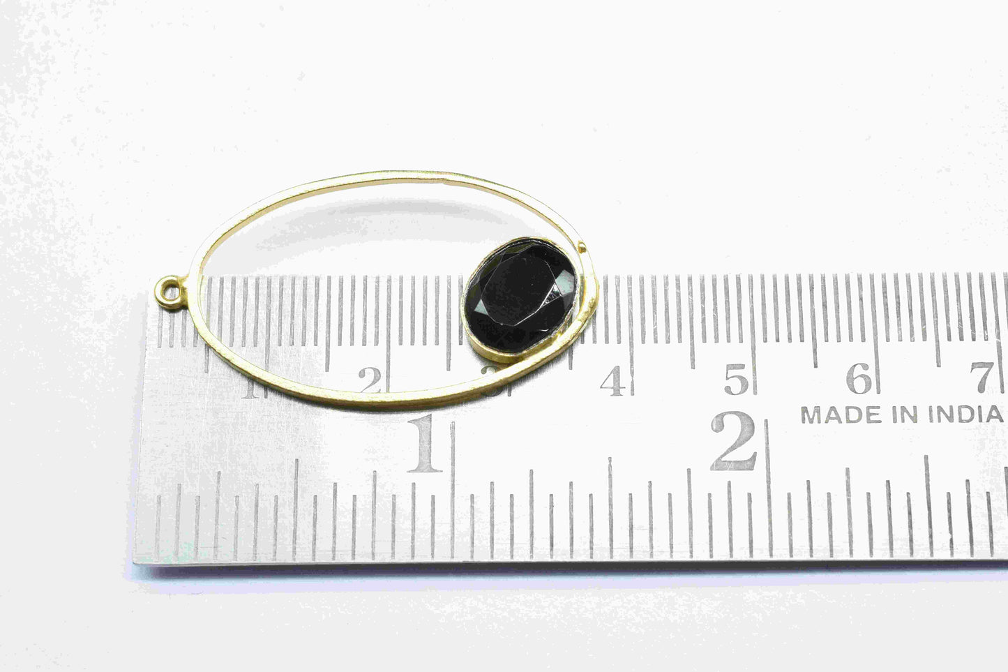 Black Onyx Gemstone Component Earring, Finding Oval Shape Earring Connector, Gemstone Component Earring, Finding Necklace Component Jewelry