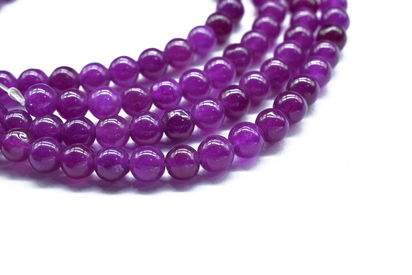 Purple Jade 6mm To 7mm Smooth Round Beads,Jewelry Making Beads,Wholesale Beads,Round Beads Strand,Gemstone Beads Strands,AAA Quality Beads