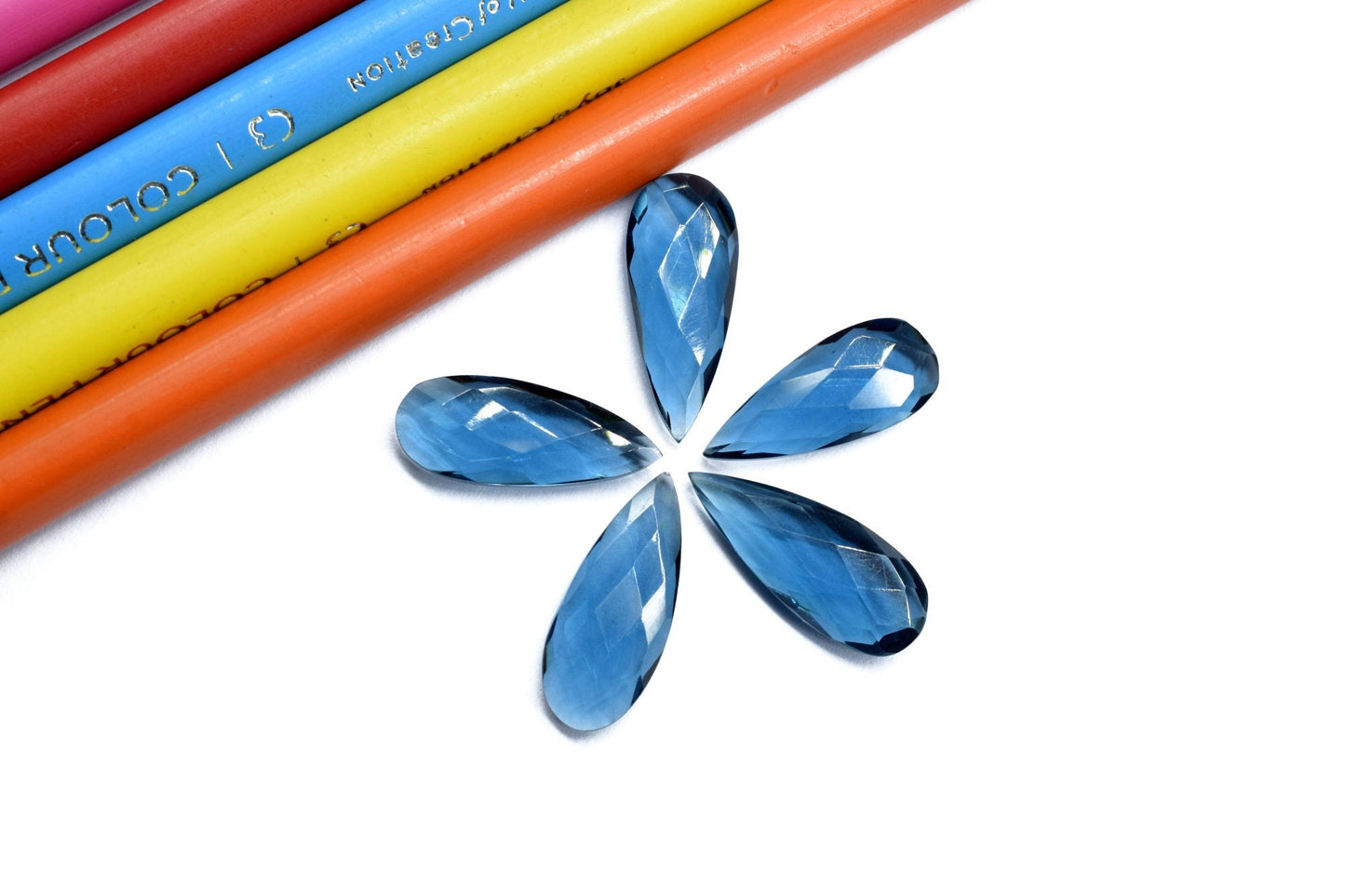 Kyanite Quartz Faceted Pear Shape Briolettes,8x20mm Teardrop Beads,Kyanite Briolettes,AAA Quality,Quartz Jewelry Beads,Kyanite Beads,Kyanite