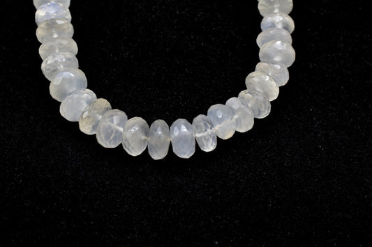 White Moonstone 8mm to 8.5mm faceted Rondelle Beads,Moonstone beads,Jewelry Making beads Craft,Moonstone Gemstone Bead,Moonstone fine beads,