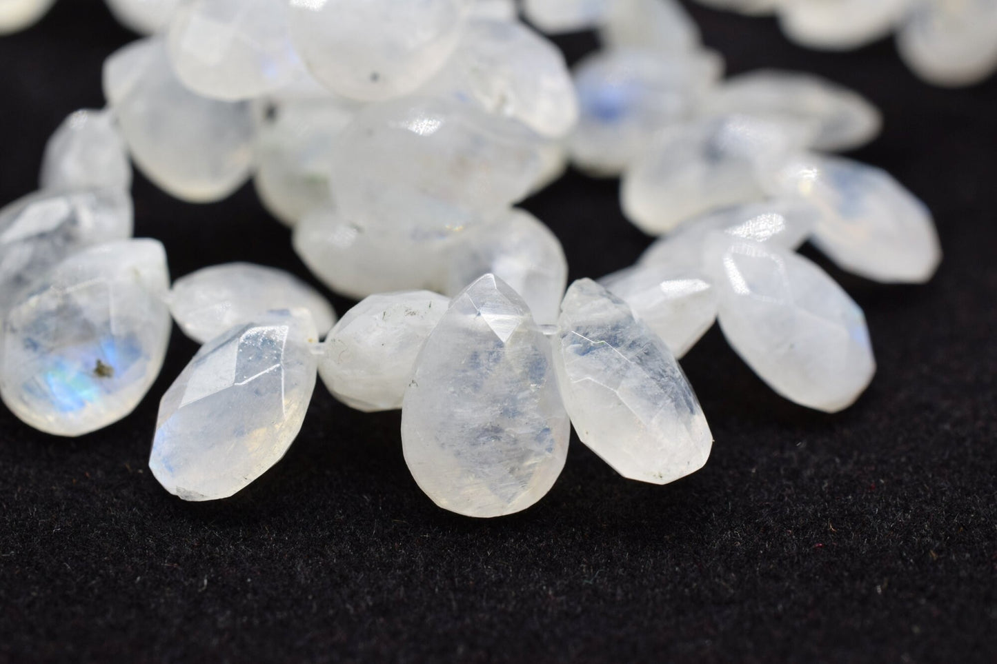Moonstone Teardrop 7x10mm Briolettes,Jewelry making supplies,craft supplies,Moonstone faceted ,Moonstone briolettes beads,Moonstone jewels