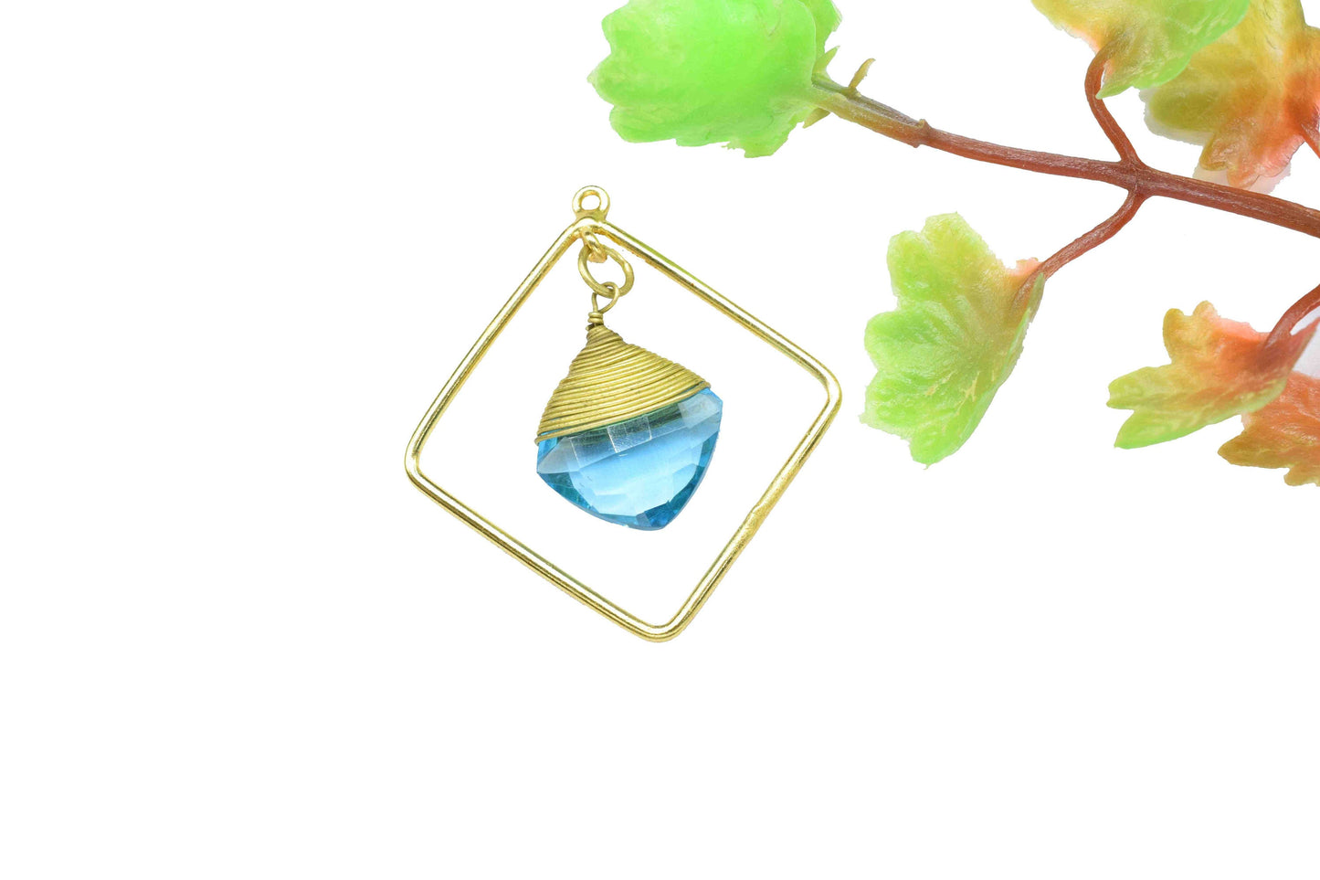 Gemstone Finding 12mm Square Pendants,Statement Earring Jewelry, Carft Supplies Tools,Handmade Circle Bezel Pendants,Gemstone Craft Supply