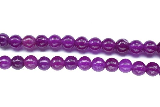Purple Jade 6mm To 7mm Smooth Round Beads,Jewelry Making Beads,Wholesale Beads,Round Beads Strand,Gemstone Beads Strands,AAA Quality Beads