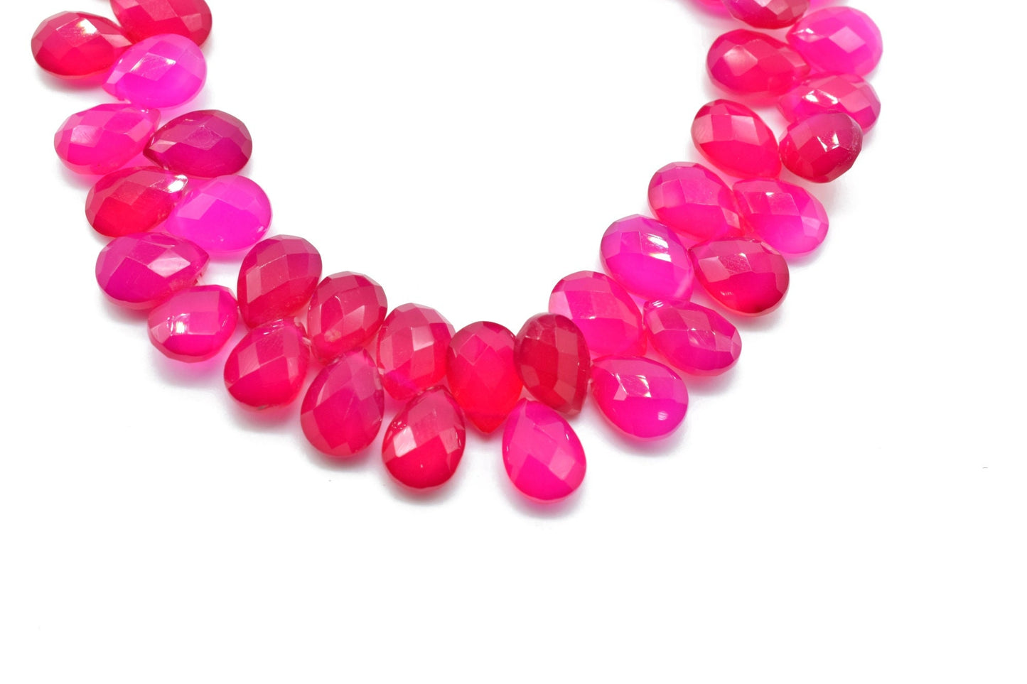 Pink Chalcedony Teardrop 7x10mm Briolettes,Natural Gemstone Pink Chalcedony,Chacledony Teardrop Briolettes,Drop Shape Beads Pink Chalcedony