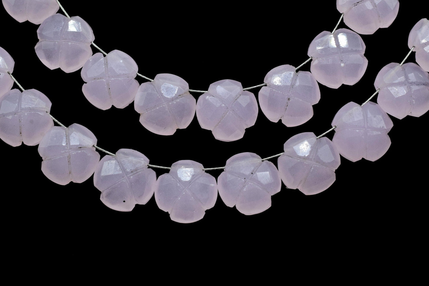 Pink chalcedony 10mm Faceted Briolette,Gemstone,Hand Carved Briolette,Carving Pink Gemstone Faceted Carved stones,carving gemstones