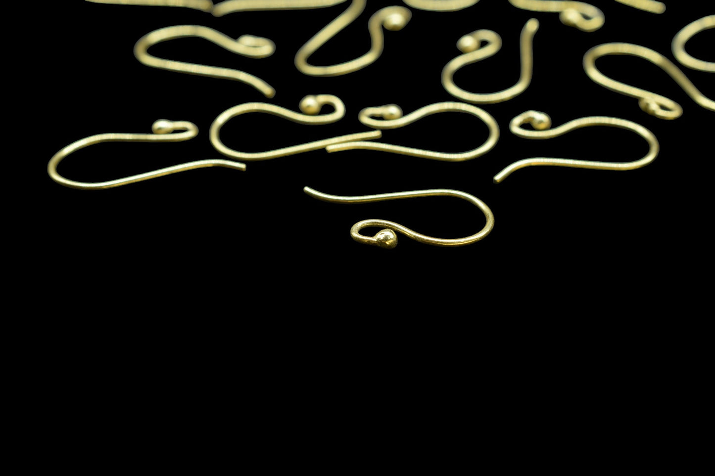 10pcs brass earrings hook , Gold plated Brass Hook Earwire, Brass Earring Earwire,