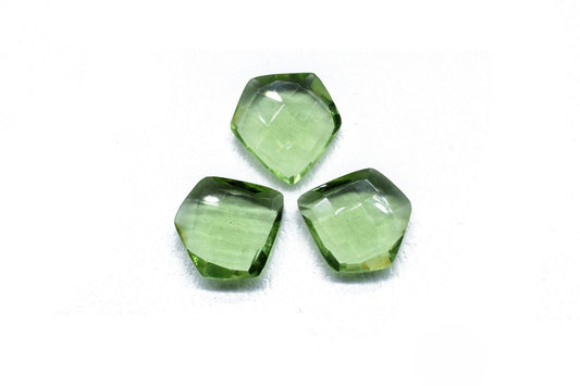 Green Amethyst Fancy Shape Briolettes,15mm Fancy Shape Beads,Green Quartz Faceted Beads,Green Amethyst Briolettes,Earring Making Gemstone