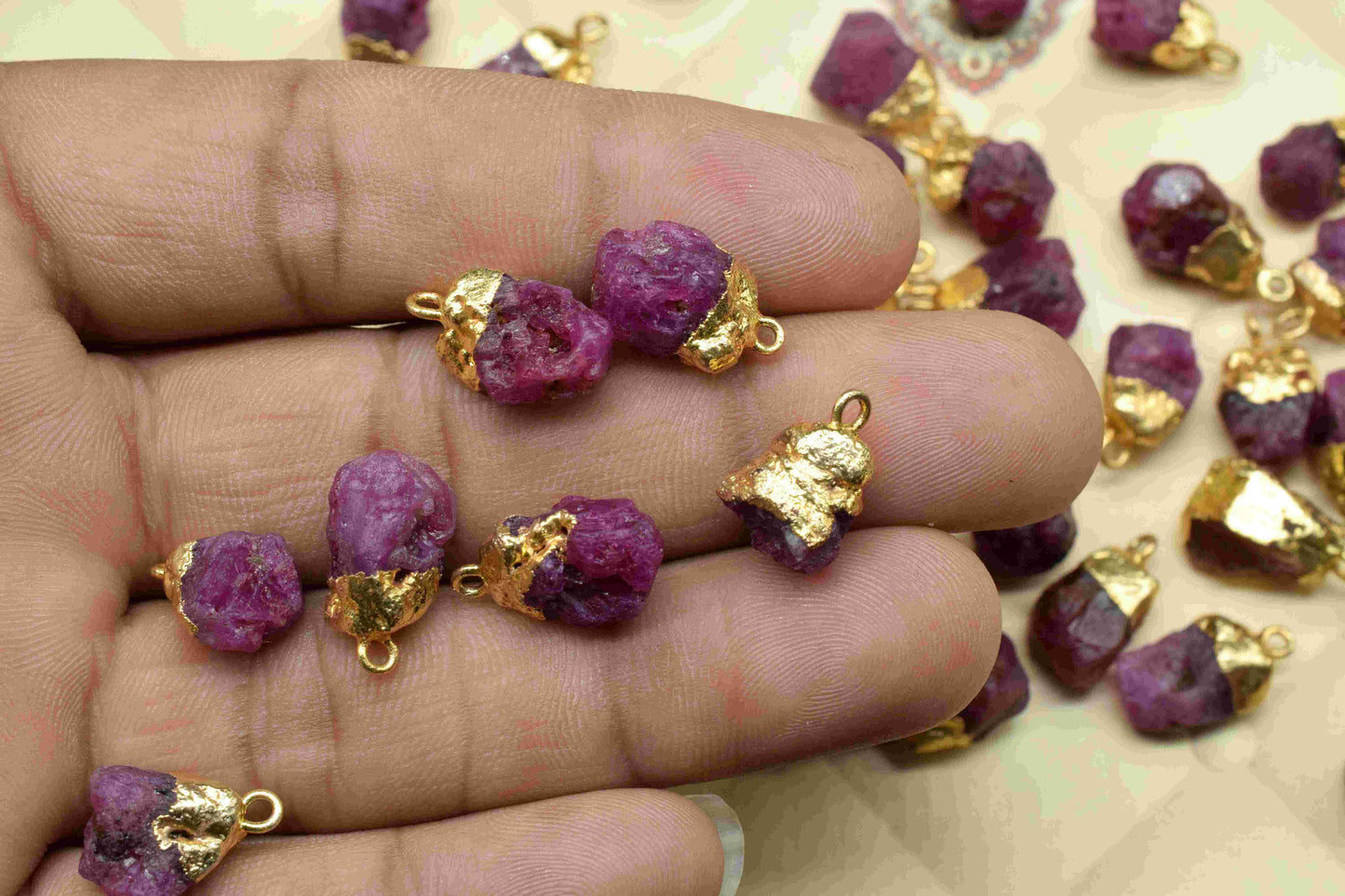 Natural Rough Stone Ruby Pendant,Gemstone Pendant,Rough Gemstone Pendant,July Birthstone,Handmade Pendant Jewelry,Ruby Jewelry,Gift ForWoman