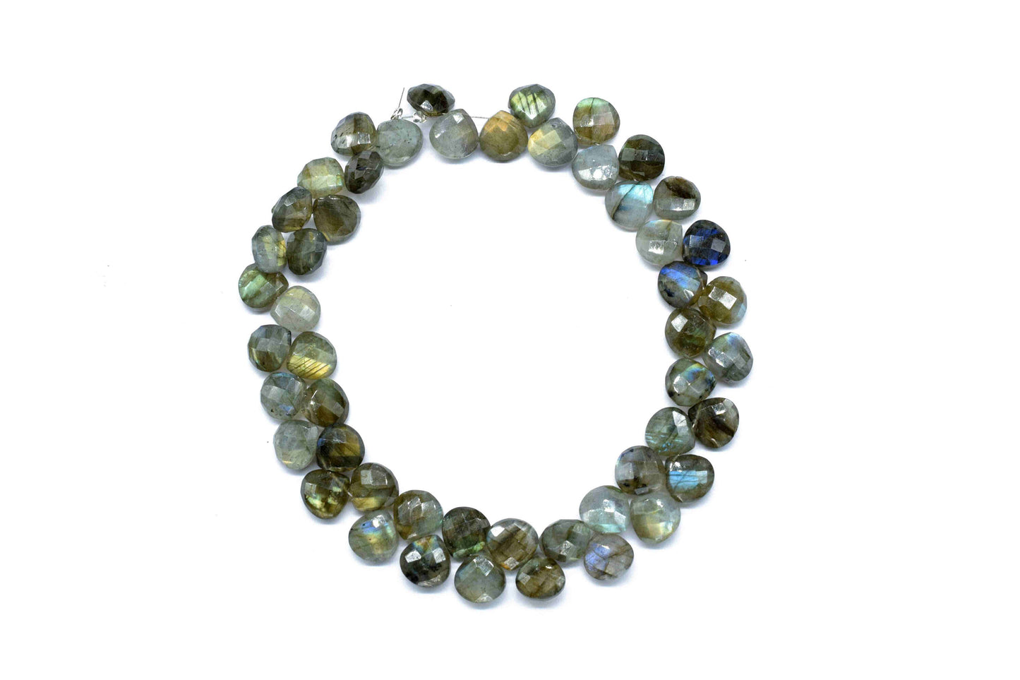 Labradorite Finest AAA Quality Faceted 10mm Heart Shape Briolettes,Flashy Labradorite Pendant, Labradorite Faceted Briolette,Gemstone Beads