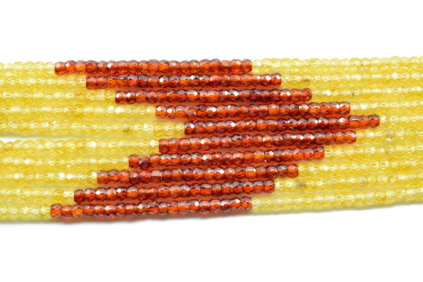 5 String Of Multi stone Necklace,Natural Cubic Zirconia Beads Necklace,Cubic Zirconia Muliti Color Beads Necklace,Cubic Zirconia Necklace,