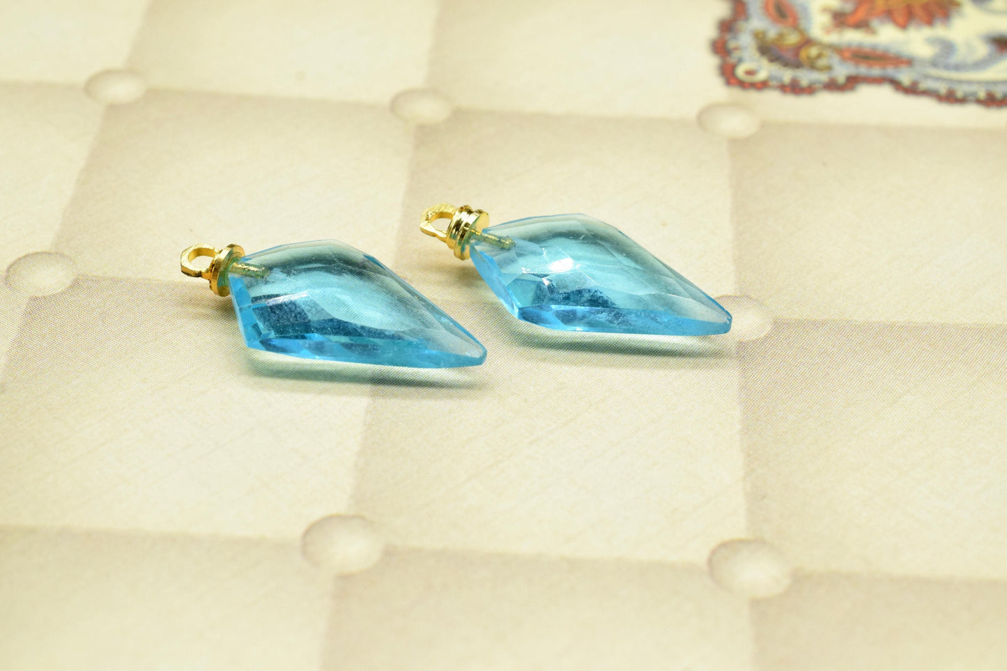 Gemstone Fancy Shape Connectors,Briolettes Drill Pendant charms,Beads jewelry component,Single Bail Pendant,Handmade Earring Connectors,Gift