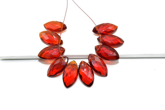 Garnet Marquise briolettes,6x12mm Teardrop,Garnet Pear Briolettes Supplies,Craft Supplies,Garnet Micro Briolette Bead,Garnet Teardrop beads