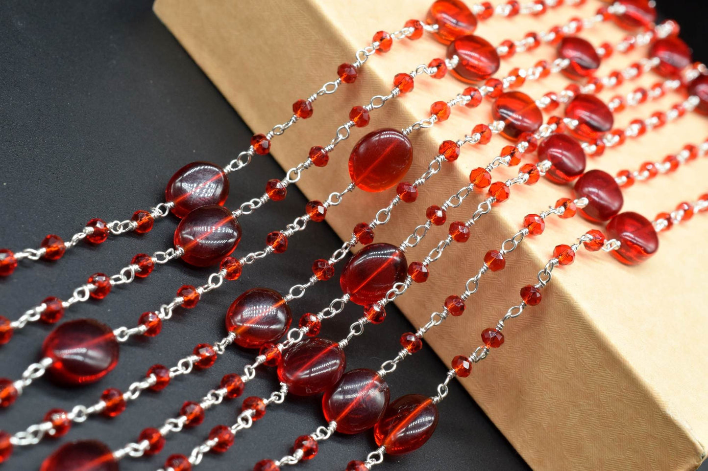 Garnet Oval Plain Smooth Beaded Rosary Chain Sold Per Foot High Quality Wholesale Price Jewelry making,Wire Wrapped Rosary Chain,Oval chains