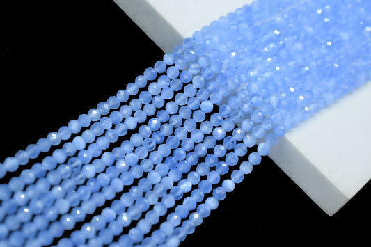 Tanzanite AAA Faceted beads/Tanzanite Stone Beads/Rondelle Beads/Jewerly Making Beads/Micro Cut Beads/Loose Gemstone Beads/Wholesale Bead