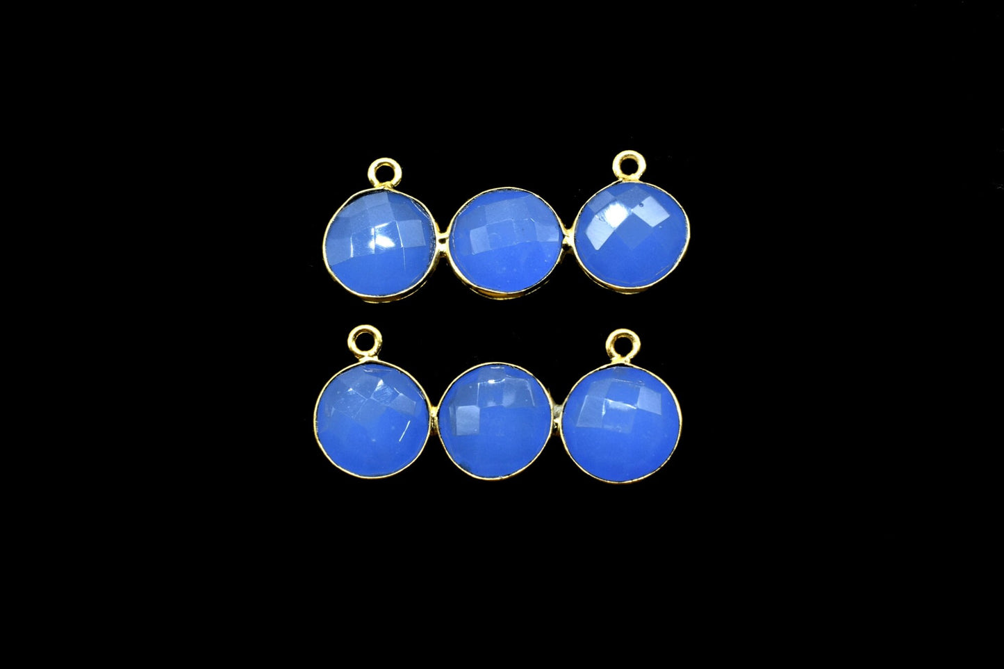 Blue Chalcedony jewelry making component,Blue Chalcedony Pendant,Gemstone Component,Necklace Making,Jewelry Making Supplies,Filigree Finding