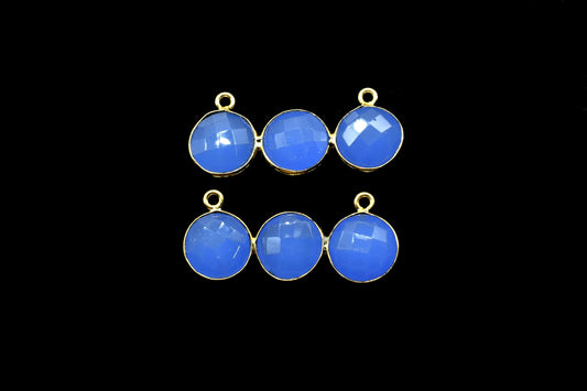 Blue Chalcedony jewelry making component,Blue Chalcedony Pendant,Gemstone Component,Necklace Making,Jewelry Making Supplies,Filigree Finding