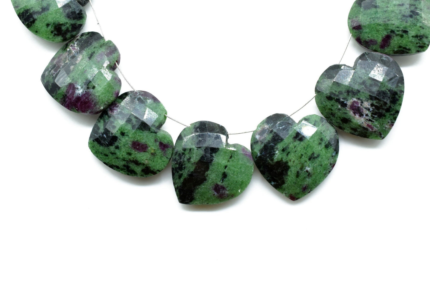 Natural Ruby Zoisite 20mm heart shape carved Briolettes,,Gemstone Briolettes,Ruby Zoisite Carved Briolettes,Ruby Zoisite Carved  Briolette