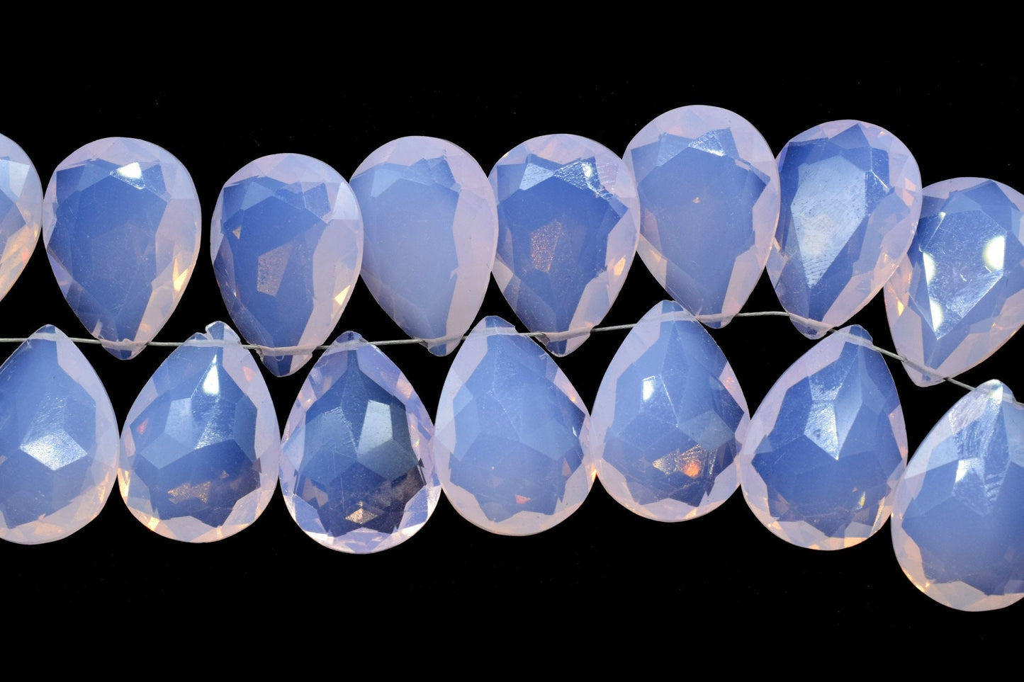 Pink Opalite Faceted Briolette 13x18mm Pear Shape,Opalite Pear Shaped Beads Strand,Faceted Briolette Beads,Finding Jewelry Supplies beads