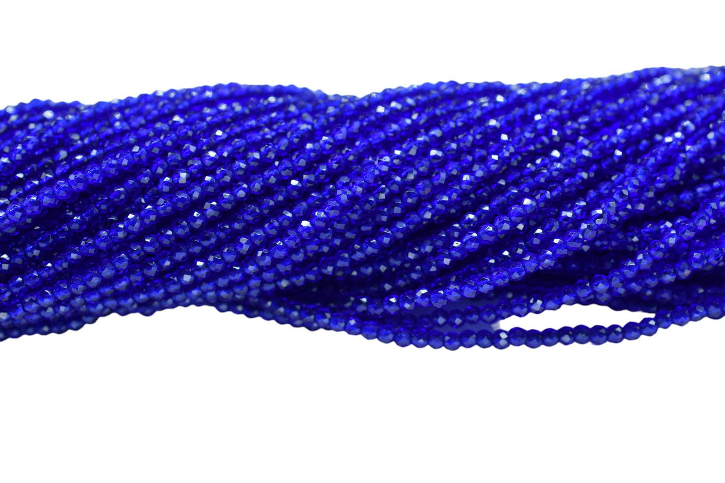 Blue Quartz Faceted Beads/Beads Strand/Jewerly Making Beads/2mm Blue Beads Strand/Loose Gemstone Beads/Rondelle Beads/Gift
