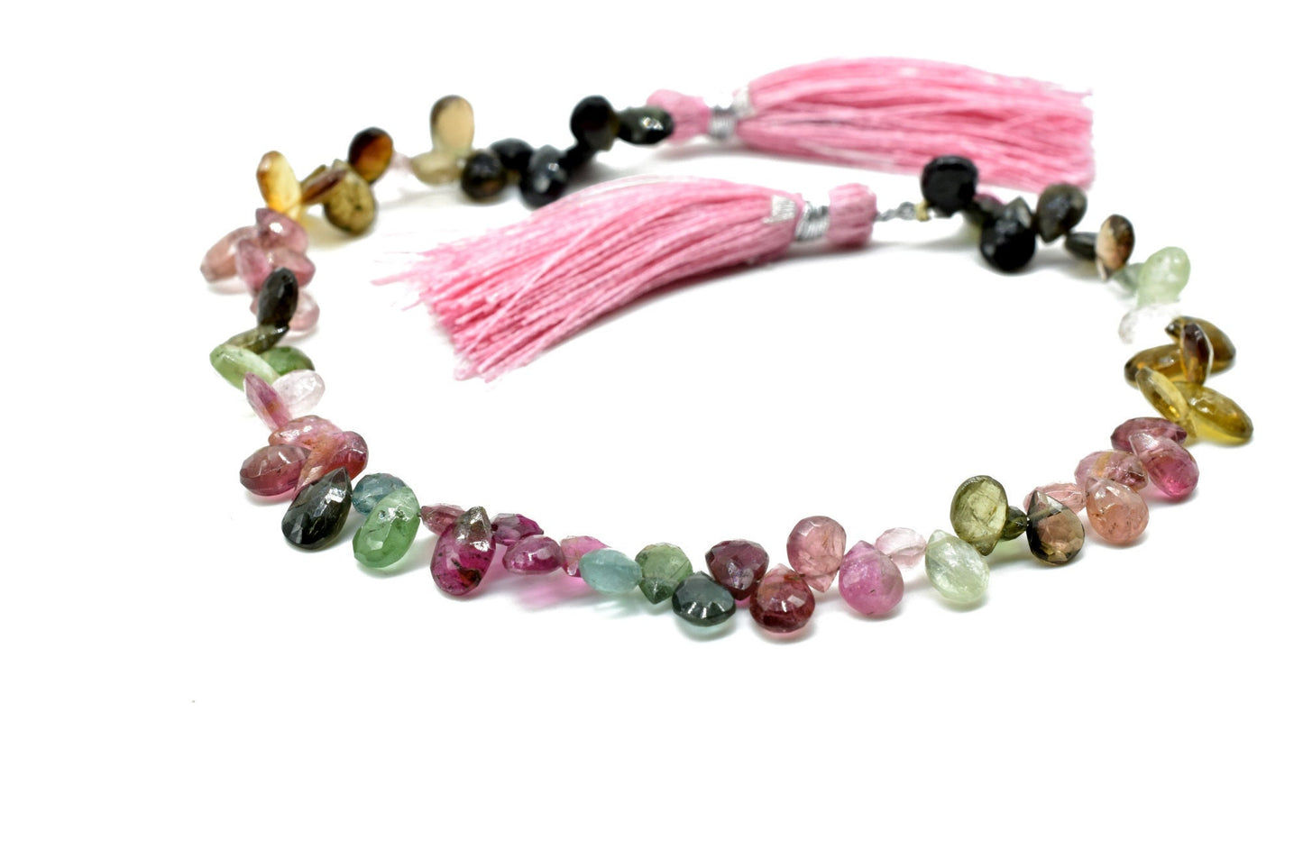 Multi Tourmaline Briolette,Multi Tourmaline pear shape Faceted beads,tiny pear shape Tourmaline beads,8''Briolettes strand,4x6 pear shape
