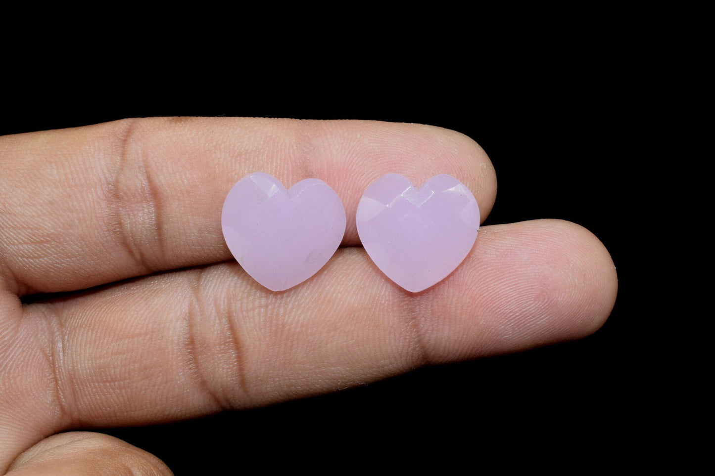 Pink Chalcedony 14mm Heart Shape Carving Beads,Pink Chalcedony Heart Beads,Cut Carving Bead,Pink Quartz Beads, Gemstone Flower Carving Beads