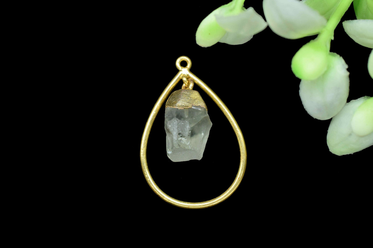 Mountain Rough Stone Pendant,Finding Teardrop,Electroplated Pendant Jewelry,Handmade Dangle Earrings,Station Link Supply,Gemstone Components