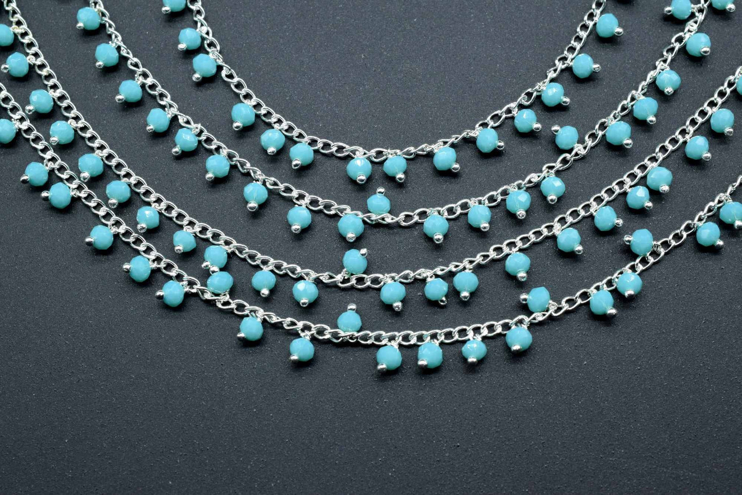 Turquoise Cluster Rosary,Turquoise Faceted Rosary Chain,Turquoise Dangling Chain,Unqiue Rosary Chain,Wire Wrapped Beads,Turquoise beadRosary