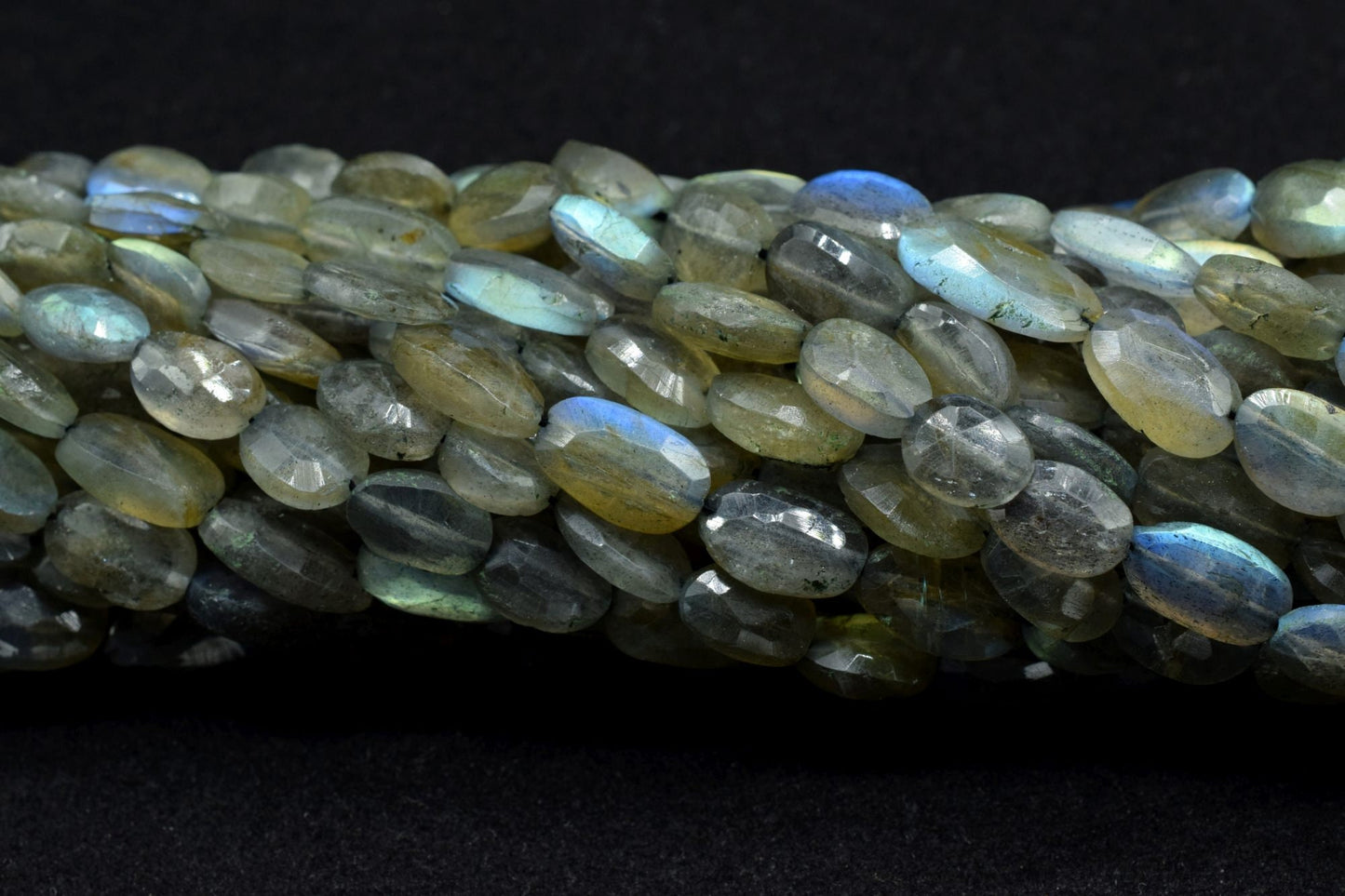 Blue Fire Labradorite Oval faceted Beads, Labradorite Faceted Oval Shape Checker Cut Gemstone Loose Beads,Blue Fire Labradorite,Oval Beads,