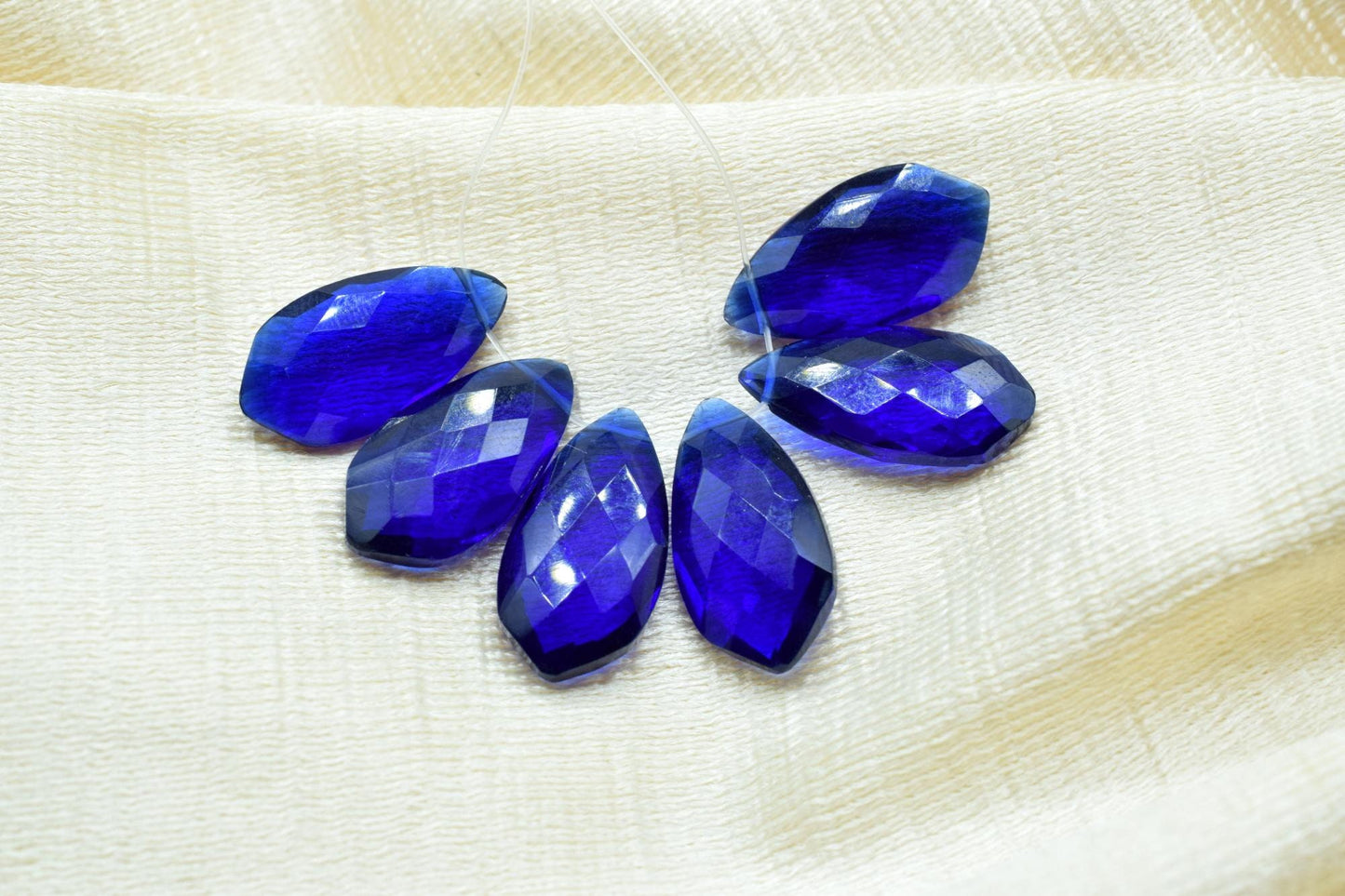 Blue Sapphire 10x20mm Faceted Pear Shape Briolette,Beautiful Faceted Blue Sapphire Pear Briolettes,AAA  briolettes,Matching pairs available