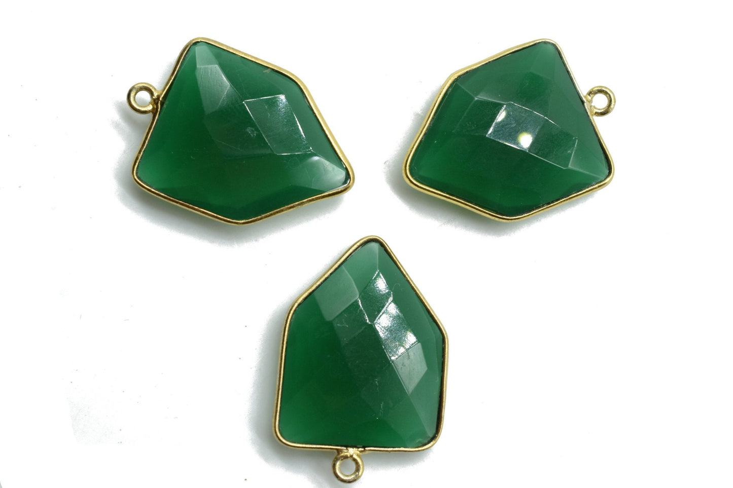 Green Onyx 17x22mm Bezel charm,Green Onyx fancy pendant,Green Onyx Gold Plated bezel,Gold Vermeil Bezel,jewelry making charms,Gold-Filled