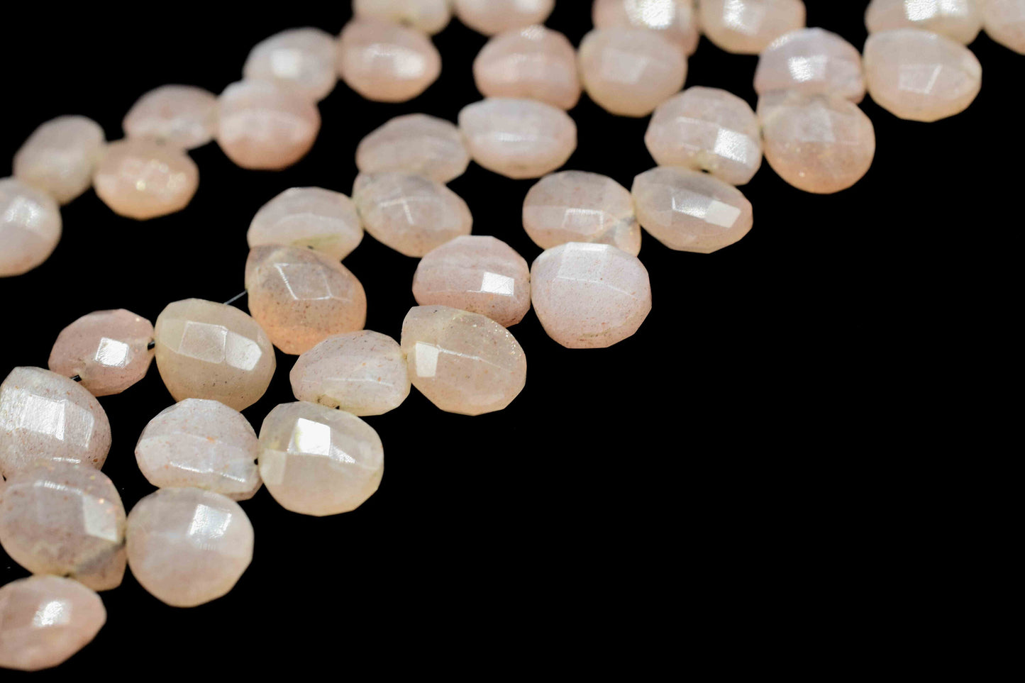 Peach Moonstone Pear Shape Briolettes,Brown Gemstone Faceted Pear Shape Beads Strand,Moonstone Faceted Teardrop,Peach Moonstone Jewelry,Gift